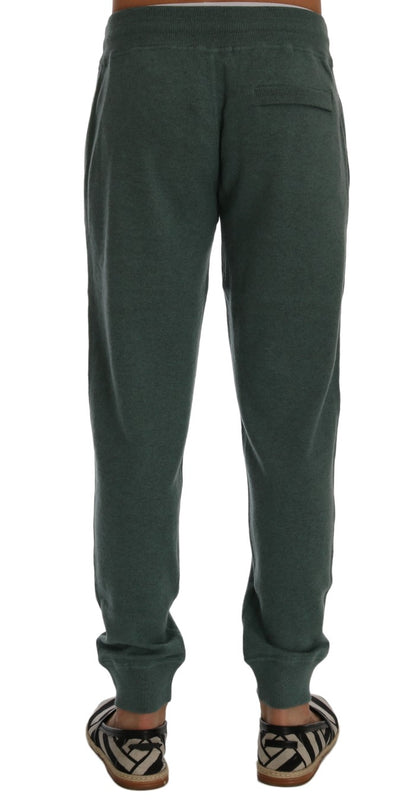 Dolce &amp; Gabbana Grüne Trainingshose aus Kaschmir