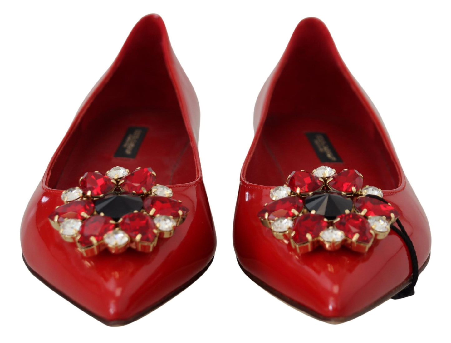 Dolce &amp; Gabbana – Loafer mit Kristallen in Rot aus Leder