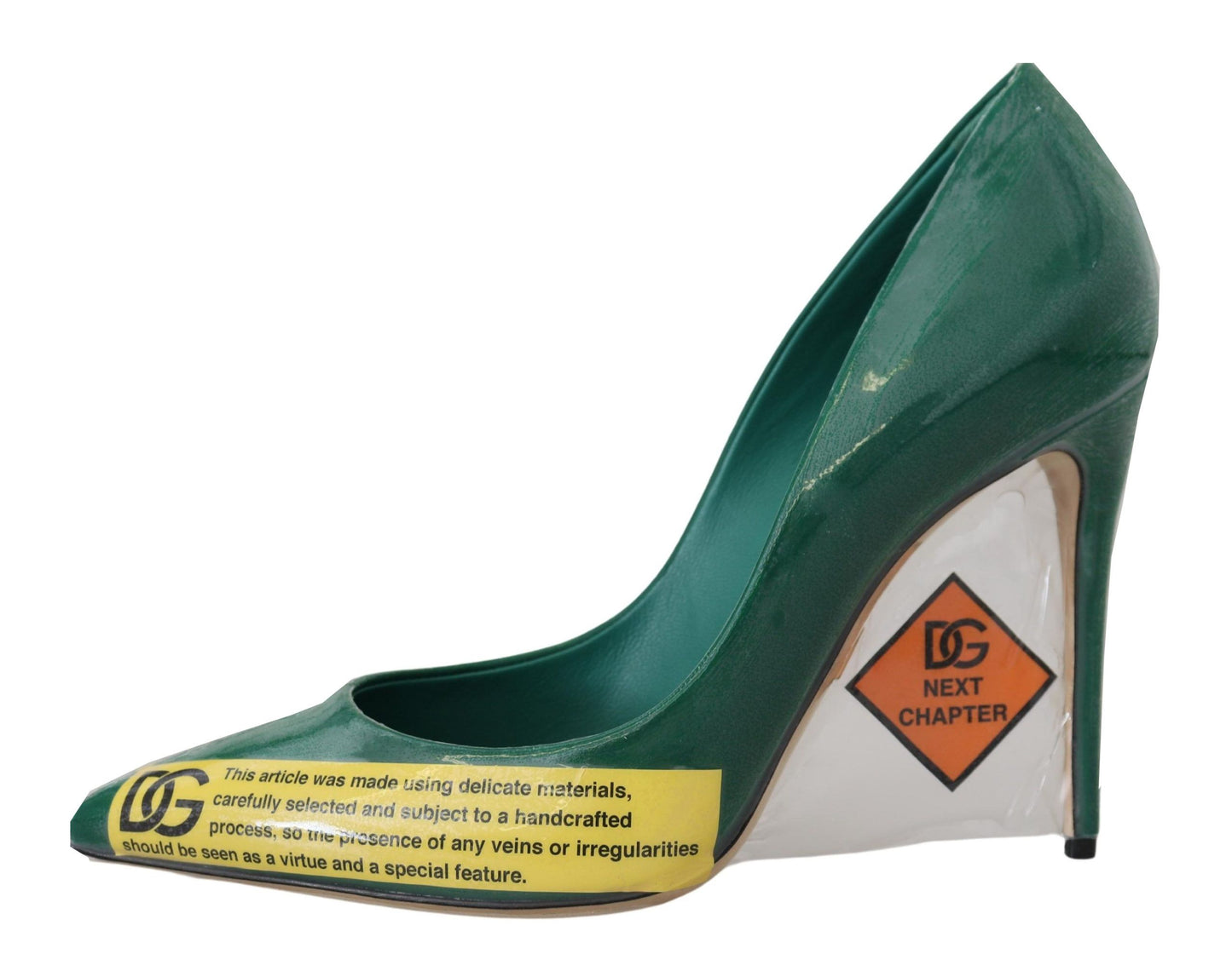 Dolce &amp; Gabbana Grüne Leder Heels Pumps Kunststoff Schuhe