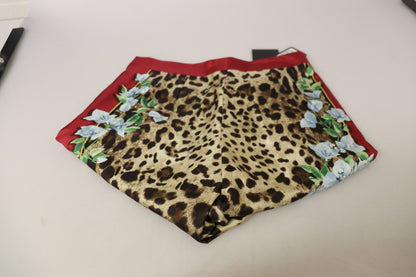 Dolce &amp; Gabbana – Mehrfarbige Hose mit Leopardenmuster und Flora-Print in mittlerer Taille