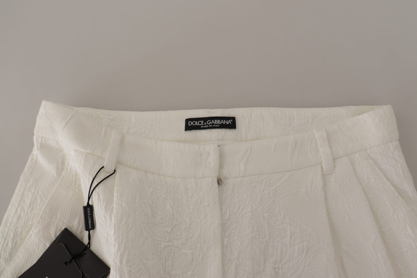 Dolce &amp; Gabbana White High Waist Culotte Cotton Shorts