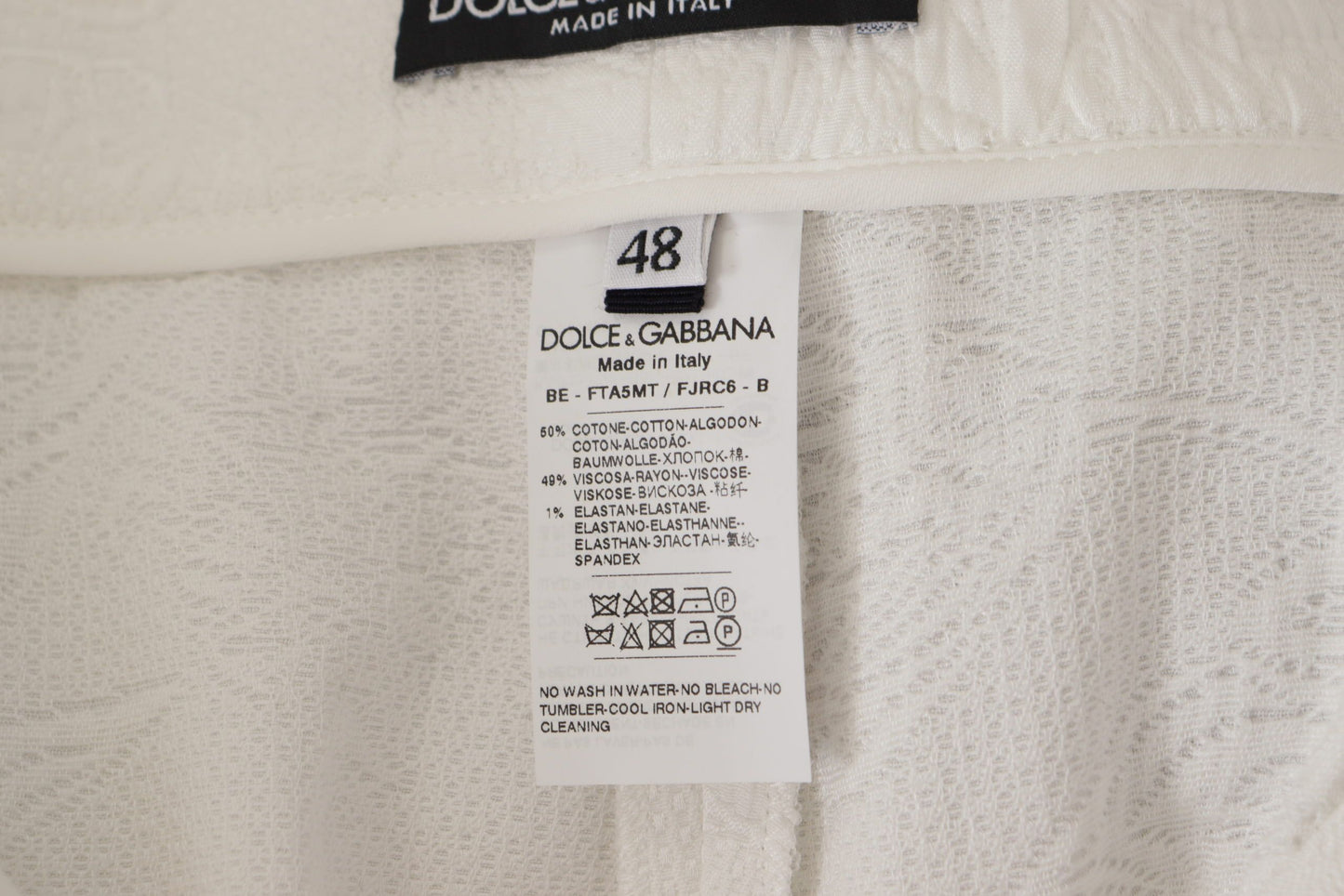 Dolce &amp; Gabbana White High Waist Culotte Cotton Shorts
