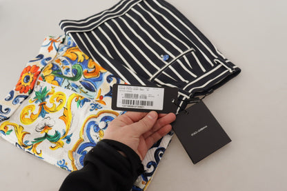 Dolce &amp; Gabbana Multicolor Stripes Majolica Bermuda Shorts