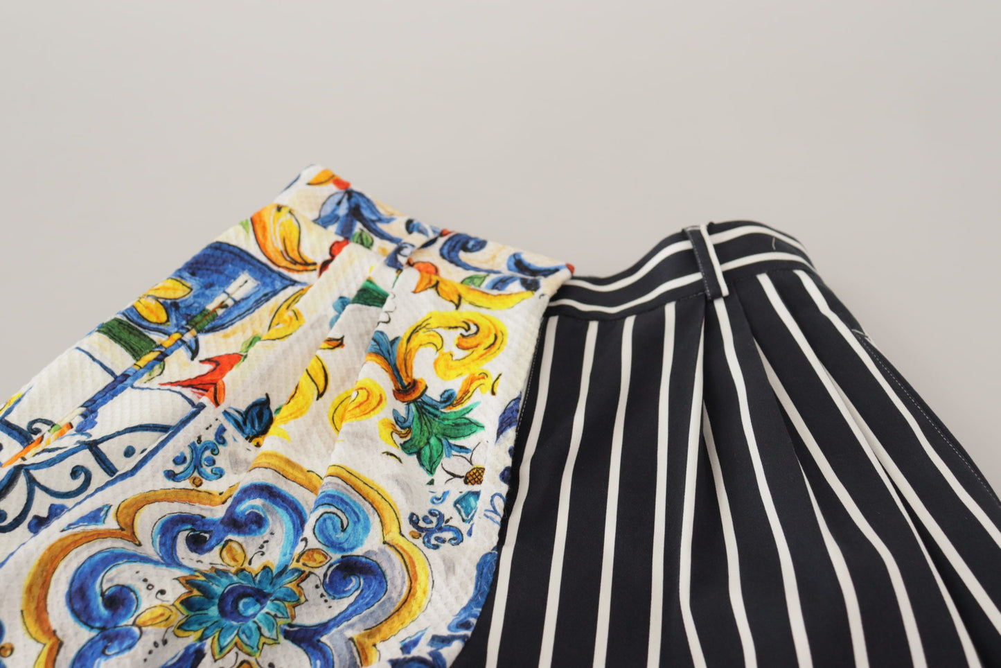 Dolce &amp; Gabbana Multicolor Stripes Majolica Bermuda Shorts