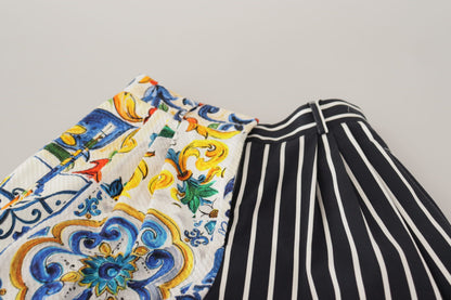 Dolce &amp; Gabbana Multicolor Stripes Majolica Bermuda Shorts