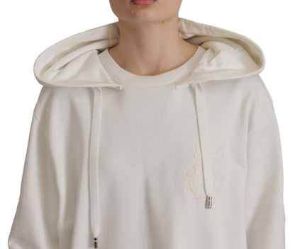 Dolce &amp; Gabbana Weißer Kapuzenpullover mit Stickerei