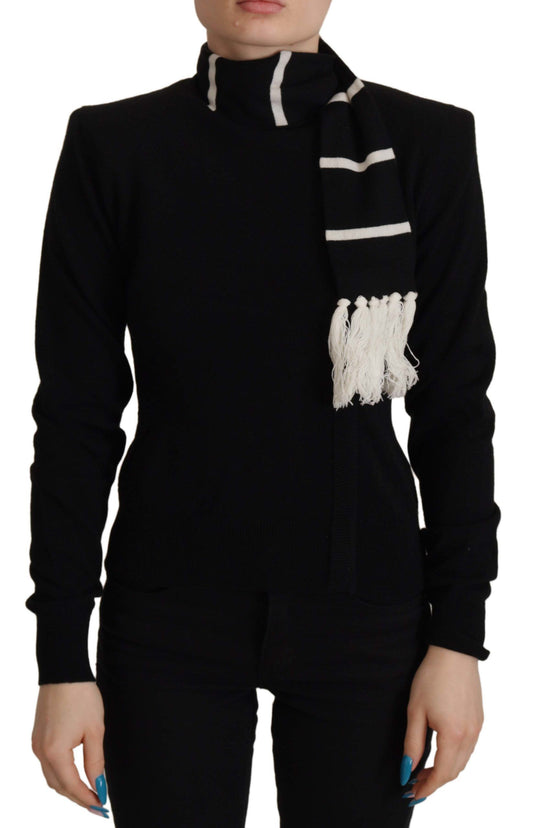 Dolce &amp; Gabbana – Schwarzer Rollkragenpullover aus Kaschmir