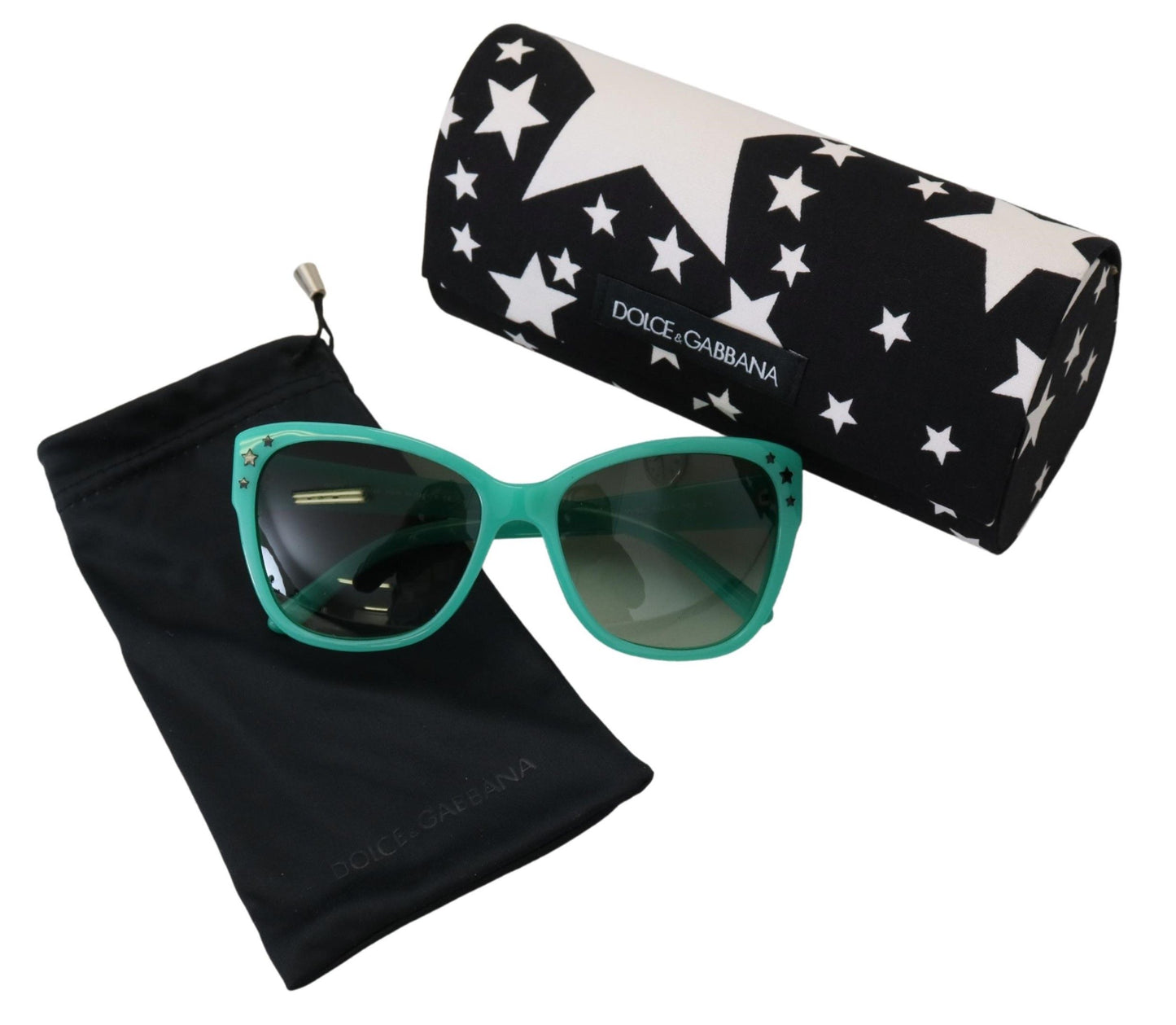 Dolce &amp; Gabbana – DG4124 – Sonnenbrille mit quadratischen Gläsern aus Acetat mit grünen Sternen