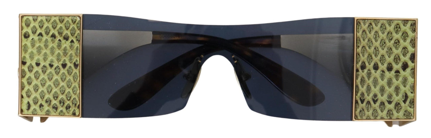 Dolce &amp; Gabbana – Rechteckige Sonnenbrille aus goldenem Metall DG2263