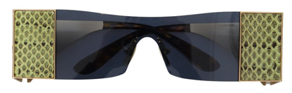 Dolce &amp; Gabbana – Rechteckige Sonnenbrille aus goldenem Metall DG2263