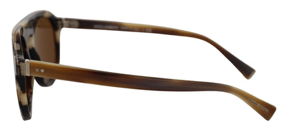 Dolce &amp; Gabbana – DG4306 – Sonnenbrille mit ovalem Vollrand in Schildpattoptik in Braun