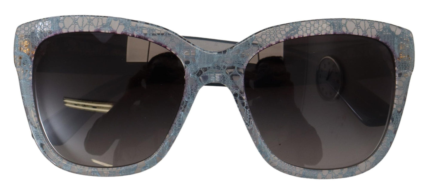 Dolce &amp; Gabbana DG4226 Sonnenbrille aus blauem Acetat mit rechteckiger Spitze