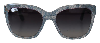 Dolce &amp; Gabbana DG4226 Sonnenbrille aus blauem Acetat mit rechteckiger Spitze