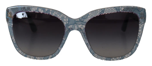 Dolce &amp; Gabbana DG4226 Sonnenbrille aus blauem Acetat mit rechteckiger Spitze