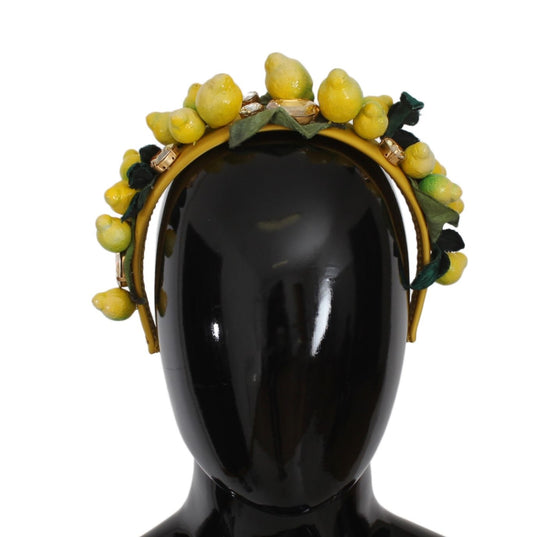 Dolce &amp; Gabbana Gelbe Zitronen Sizilien Kristall Diadem Tiara Stirnband