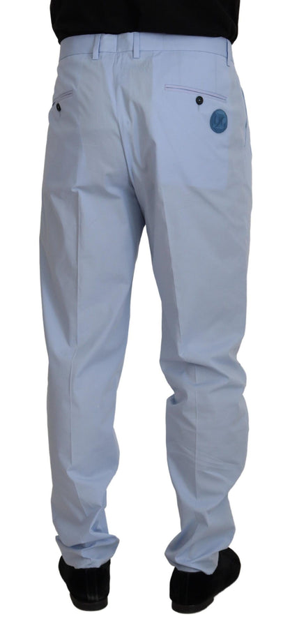 Dolce &amp; Gabbana Blaue Baumwoll-Stretchhose Chinos