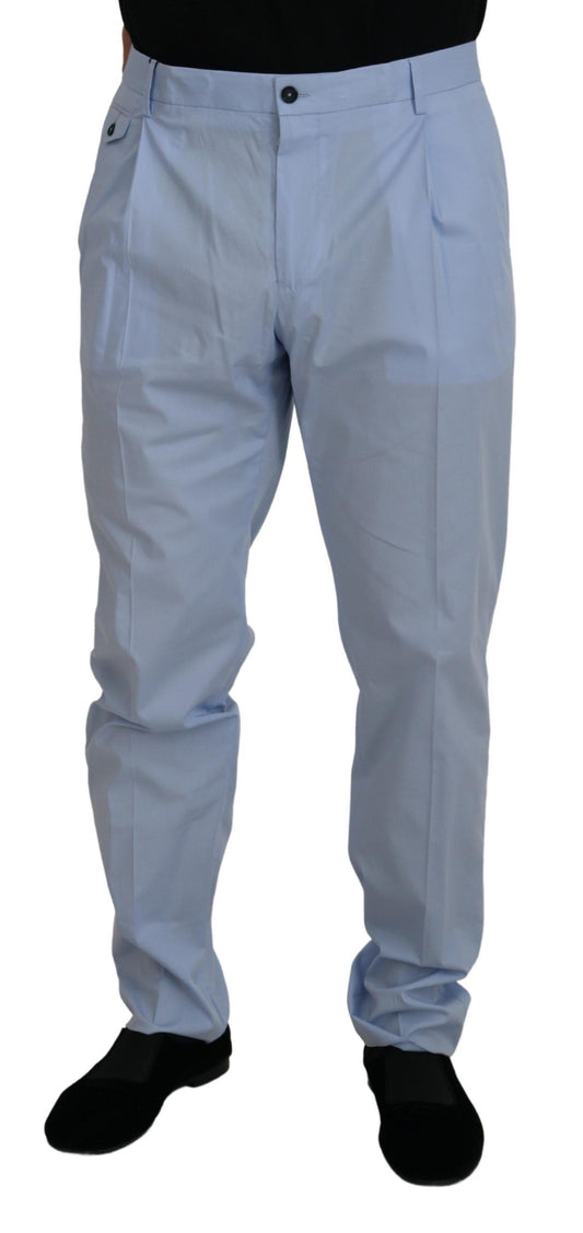 Dolce &amp; Gabbana Blaue Baumwoll-Stretchhose Chinos