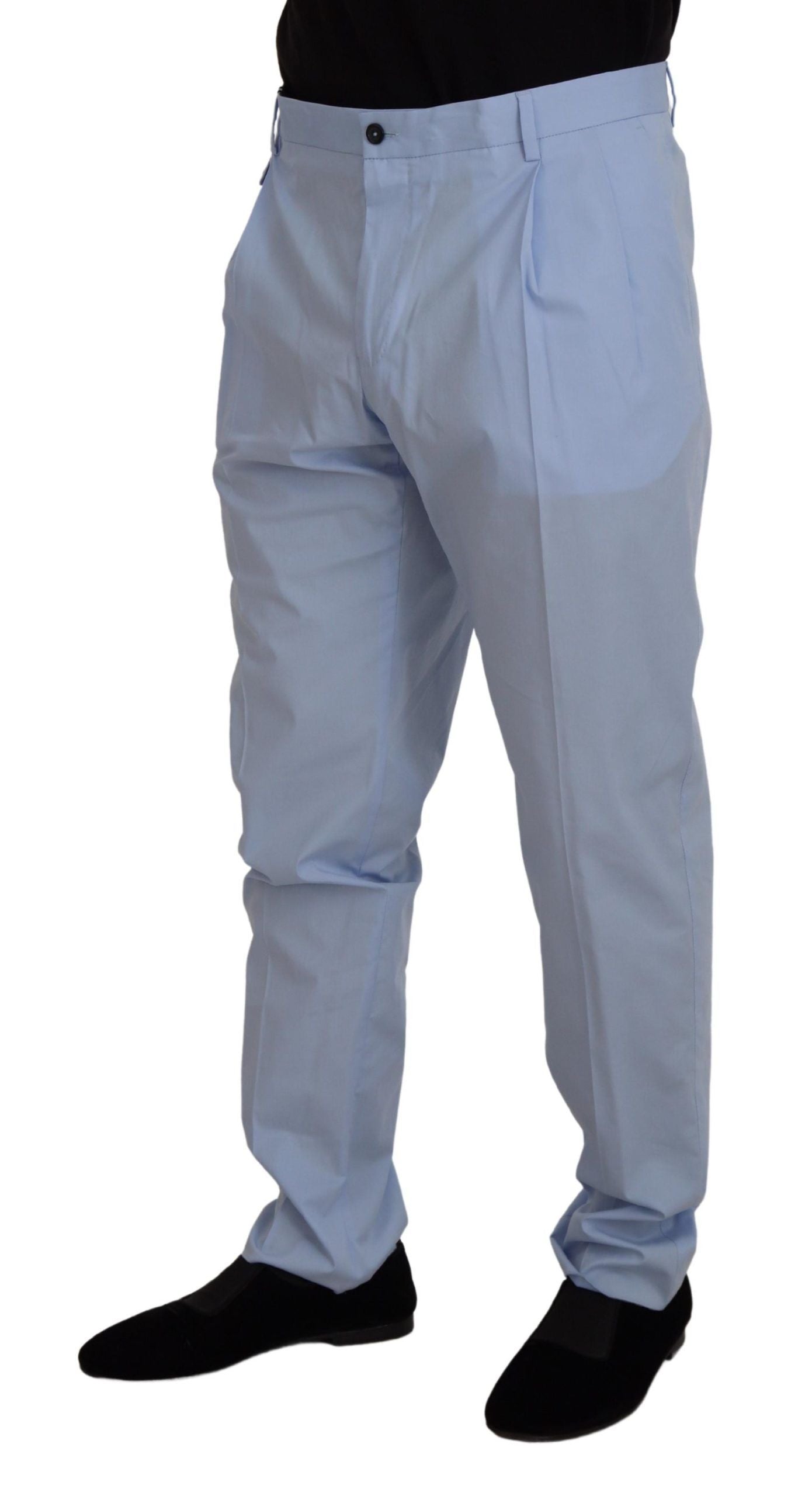 Dolce &amp; Gabbana Blaue Baumwoll-Stretchhose Chinos