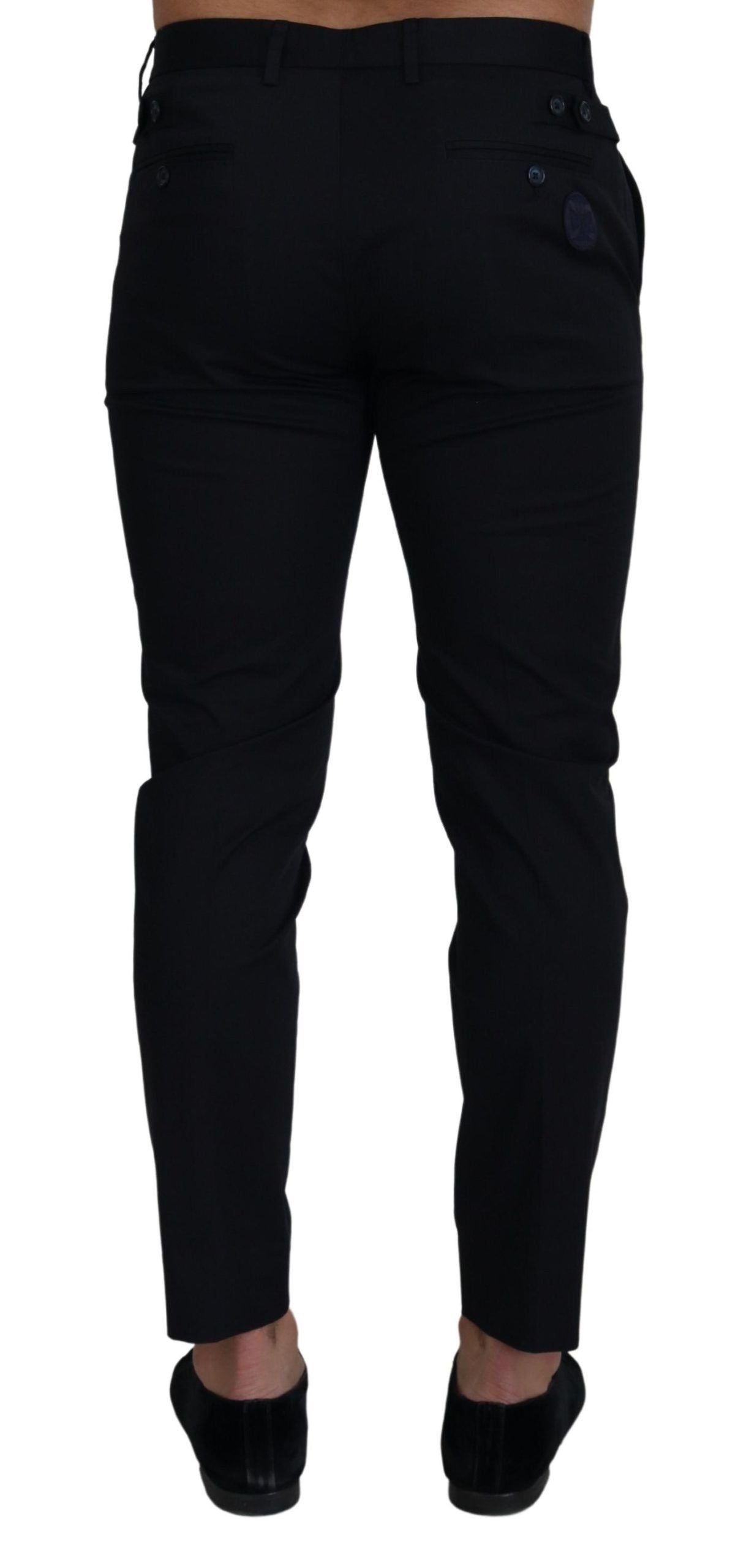 Dolce &amp; Gabbana Blaue Chinos mit schmaler Passform und Stretch-Baumwolle