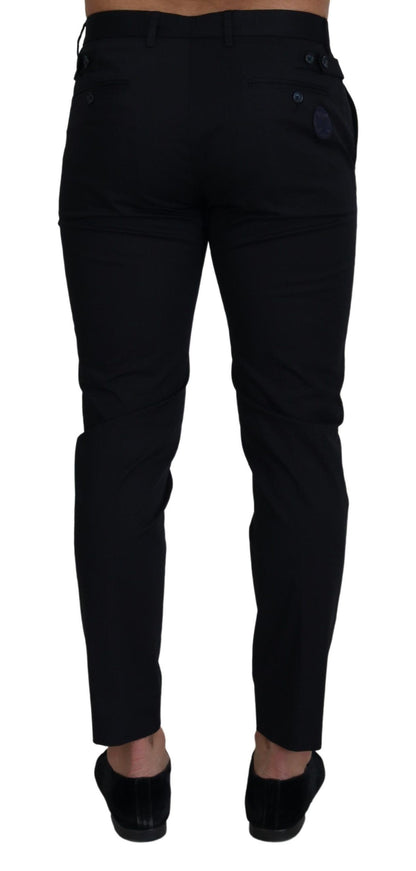 Dolce &amp; Gabbana Blaue Chinos mit schmaler Passform und Stretch-Baumwolle