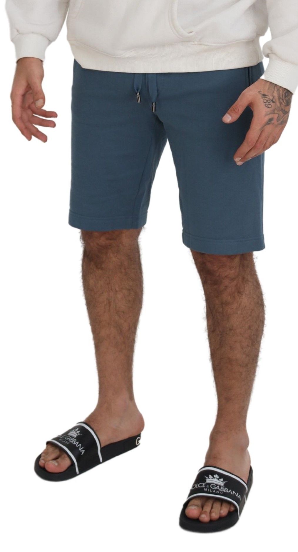 Dolce &amp; Gabbana Blaue Bermudashorts aus Baumwolle für Herren