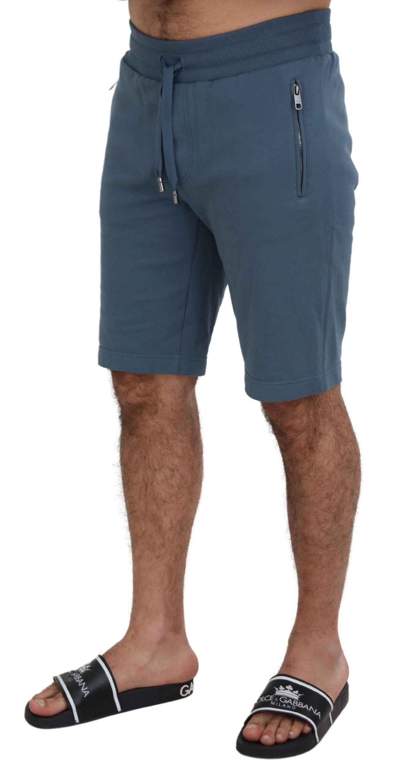 Dolce &amp; Gabbana Blaue Bermudashorts aus Baumwolle für Herren
