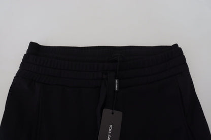 Dolce &amp; Gabbana – Schwarze Bermuda-Cargo-Shorts aus Baumwolle