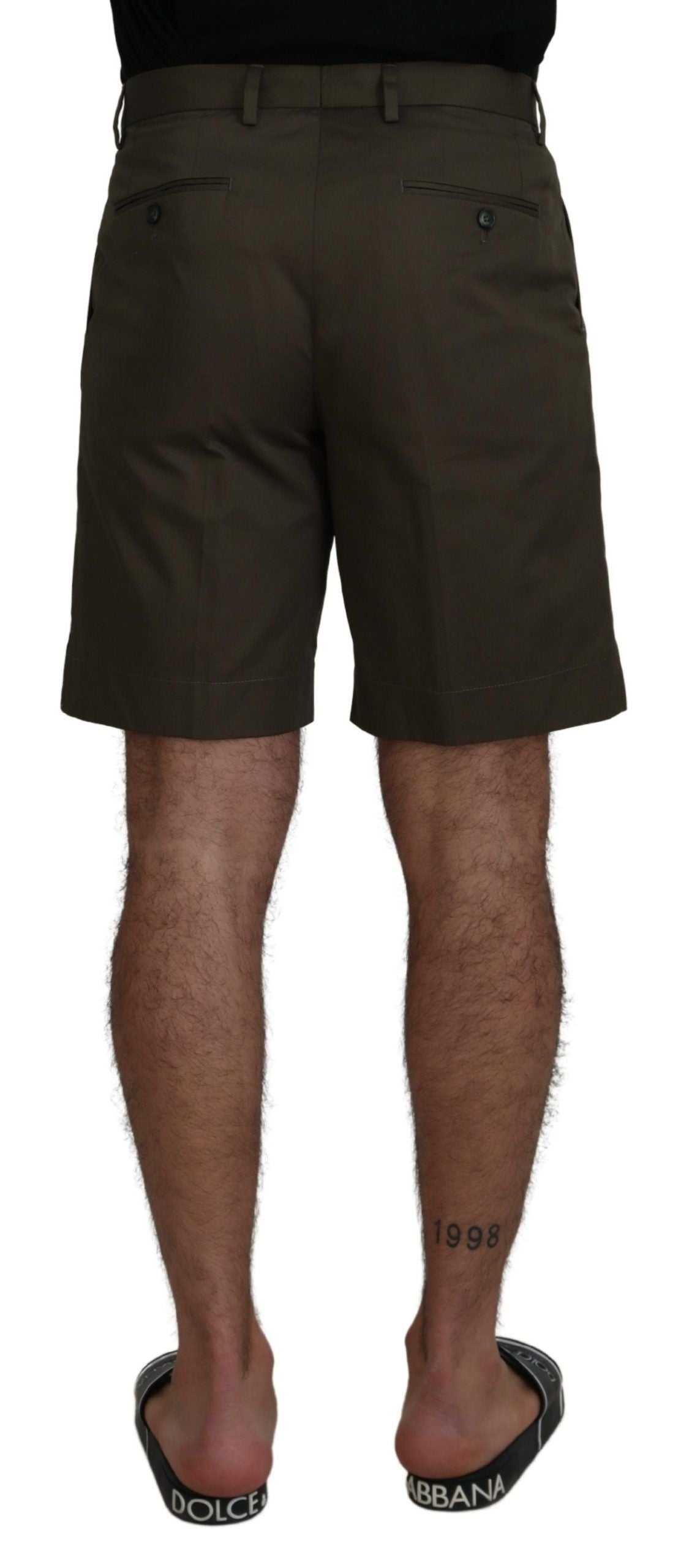 Dolce &amp; Gabbana Grüne Chinos aus Baumwolle, lässige Shorts