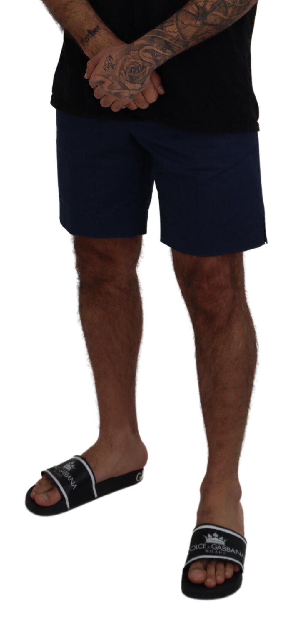 Dolce &amp; Gabbana Blaue Chinos Baumwollstretch-Freizeitshorts