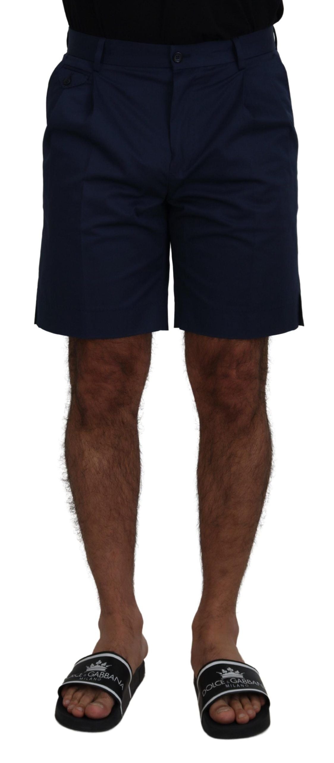 Dolce &amp; Gabbana Blaue Chinos Baumwollstretch-Freizeitshorts