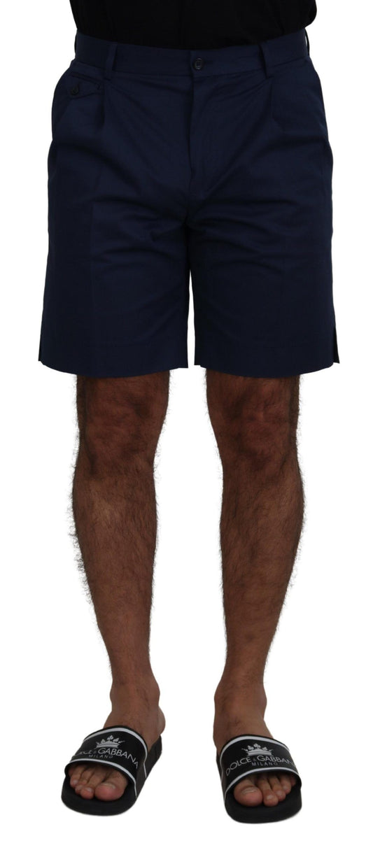 Dolce &amp; Gabbana Blaue Chinos Baumwollstretch-Freizeitshorts