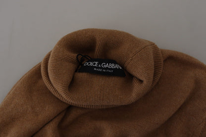 Dolce &amp; Gabbana Beige Cashmere Turtleneck Pullover Sweater
