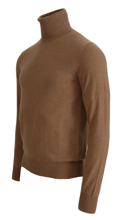 Dolce &amp; Gabbana Beige Cashmere Turtleneck Pullover Sweater
