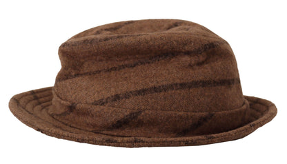 Dolce &amp; Gabbana – Brauner Fedora-Sommerhut mit Streifenmuster