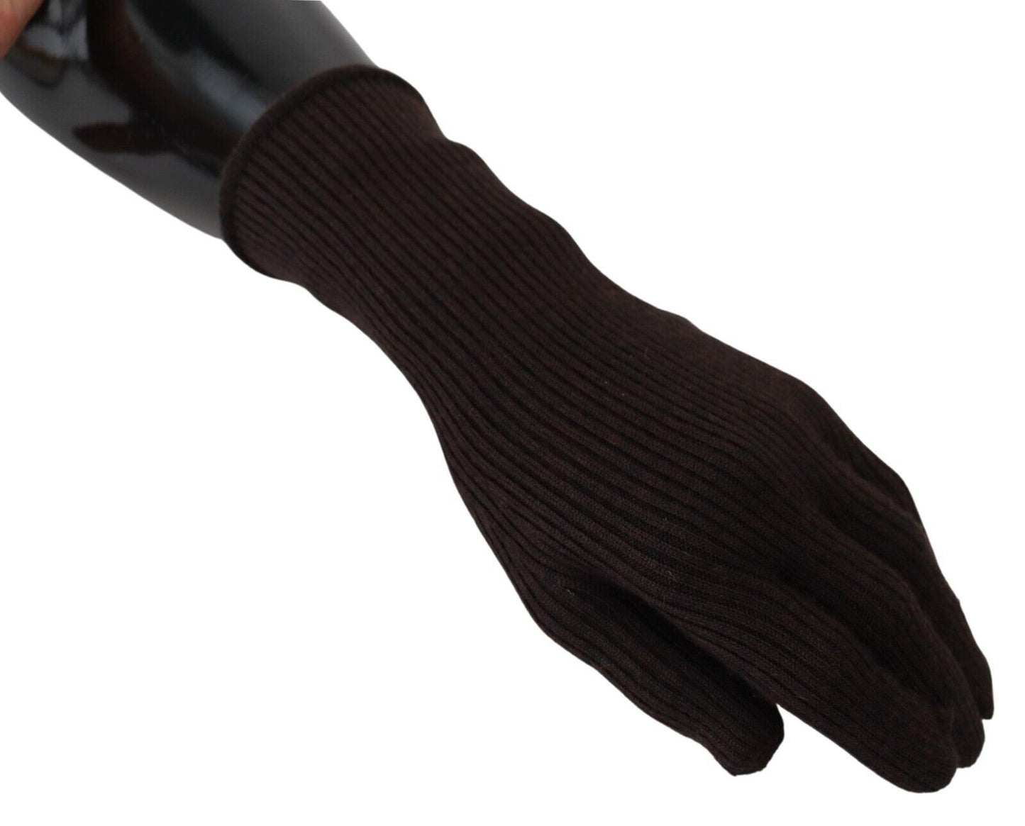 Dolce &amp; Gabbana Braune Herrenhandschuhe aus Kaschmir und Seide