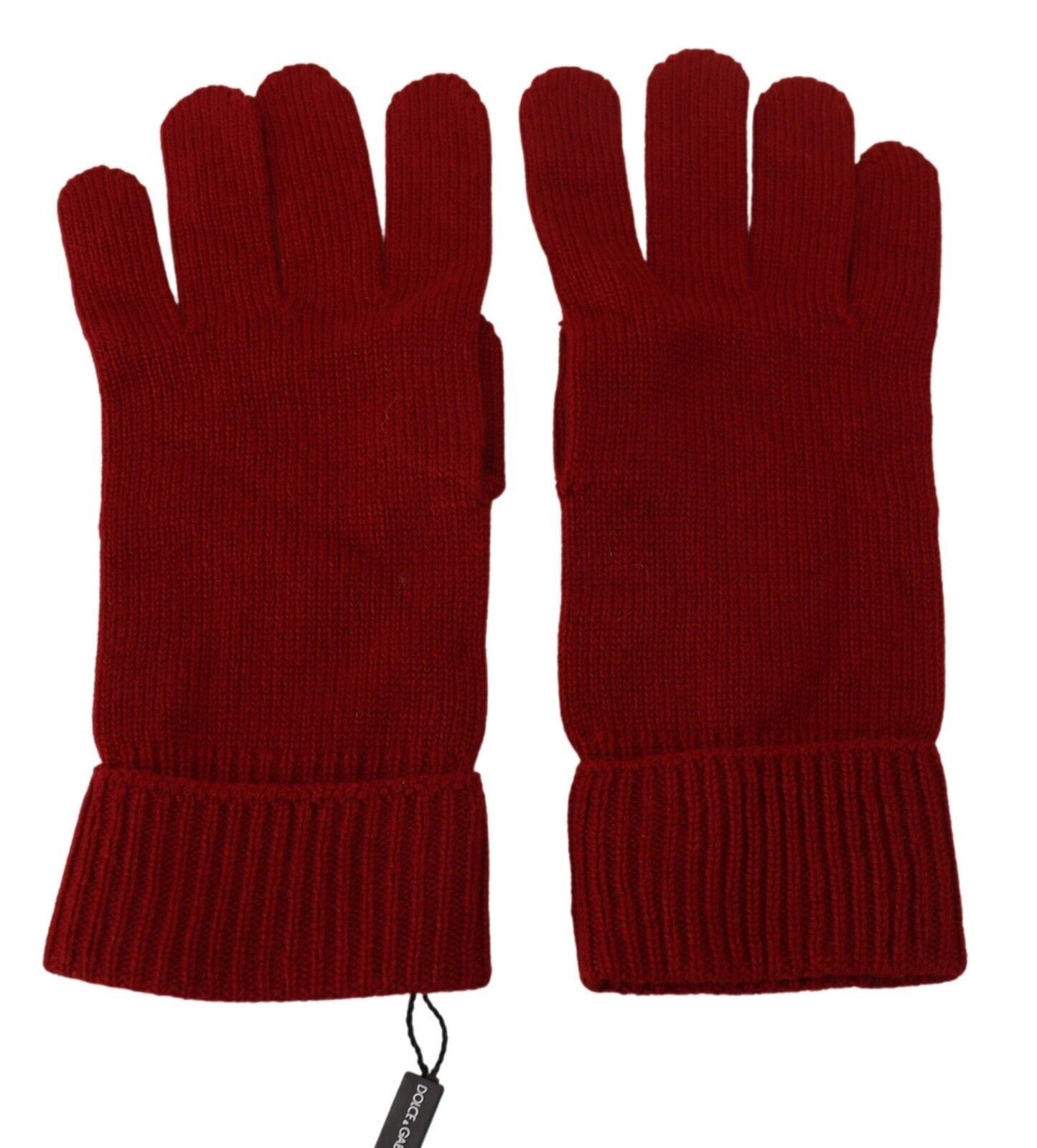 Dolce &amp; Gabbana Rote Herrenhandschuhe aus 100 % Kaschmir