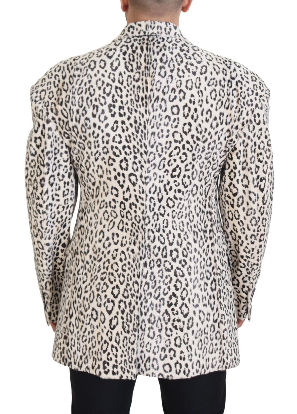 Dolce &amp; Gabbana – Einreihiger Blazer mit weißem Leopardenmuster