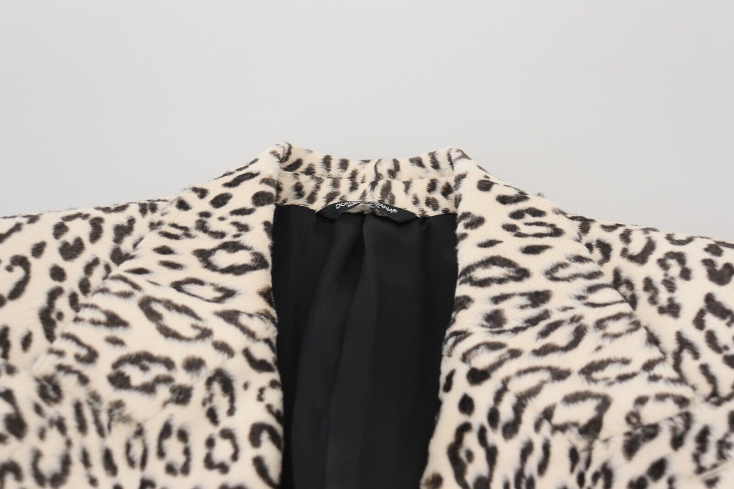 Dolce &amp; Gabbana – Einreihiger Blazer mit weißem Leopardenmuster