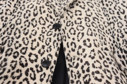 Dolce &amp; Gabbana – Einreihiger Blazer mit weißem Leopardenmuster