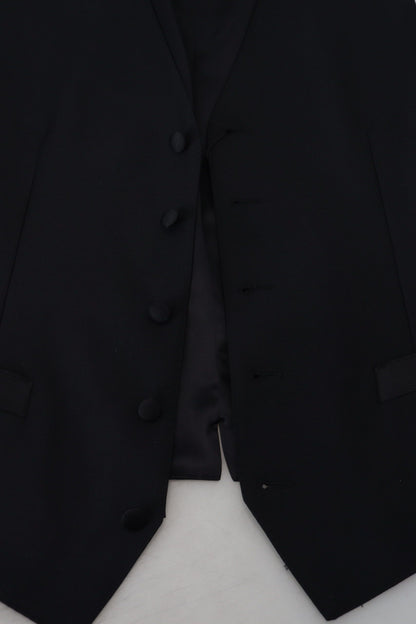 Dolce &amp; Gabbana Schwarze Weste aus Schurwolle für formelle Anlässe