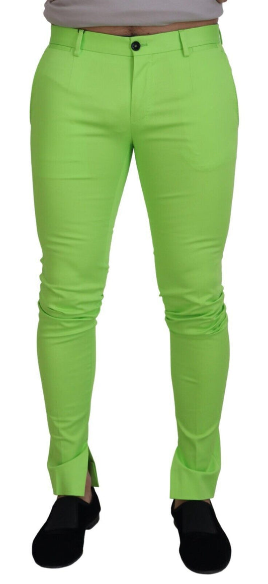 Dolce &amp; Gabbana Hellgrüne Skinny-Hose aus Baumwolle für Herren