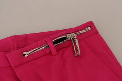 Dolce &amp; Gabbana Rosa Hose mit Reißverschluss und Schnalle