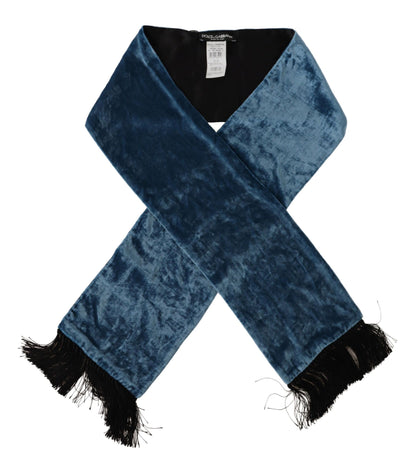 Dolce &amp; Gabbana Blauer Samt-Halswärmer für Herren
