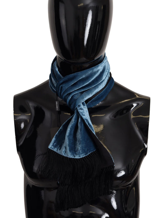 Dolce &amp; Gabbana Blauer Samt-Halswärmer für Herren