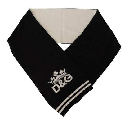 Dolce &amp; Gabbana – Schal aus Kaschmir mit DG-Print in Schwarz und Weiß