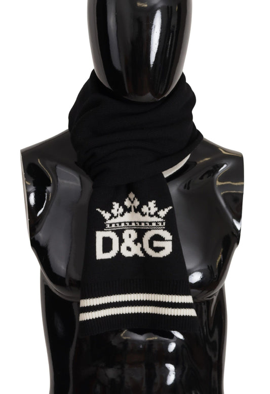 Dolce &amp; Gabbana – Schal aus Kaschmir mit DG-Print in Schwarz und Weiß