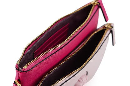 Versace Elegante Clutch aus rosa Leder