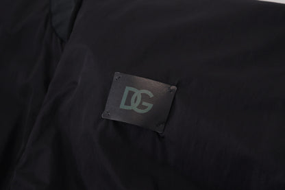 Dolce &amp; Gabbana – Bomberjacke mit Reißverschluss und Logo aus schwarzem Nylon