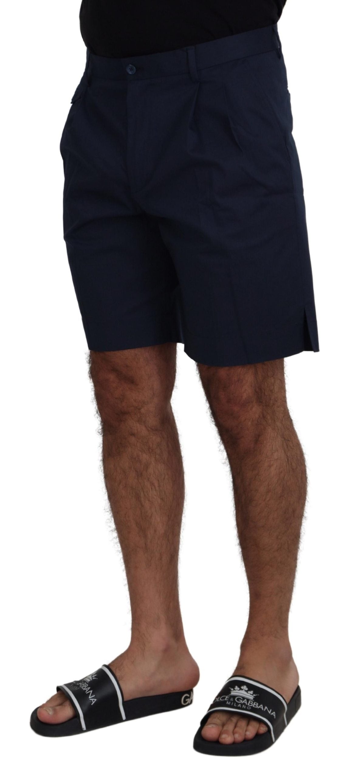 Dolce &amp; Gabbana Blaue Chinos Baumwollstretch-Freizeitshorts