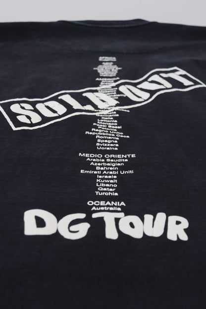 Dolce &amp; Gabbana Schwarzes D&amp;G Fashion Rundhals-Baumwoll-T-Shirt
